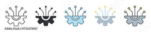 Digital Transformation Icon Set Multiple Style Collection