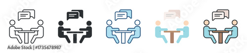 Consulting Icon Set Multiple Style Collection