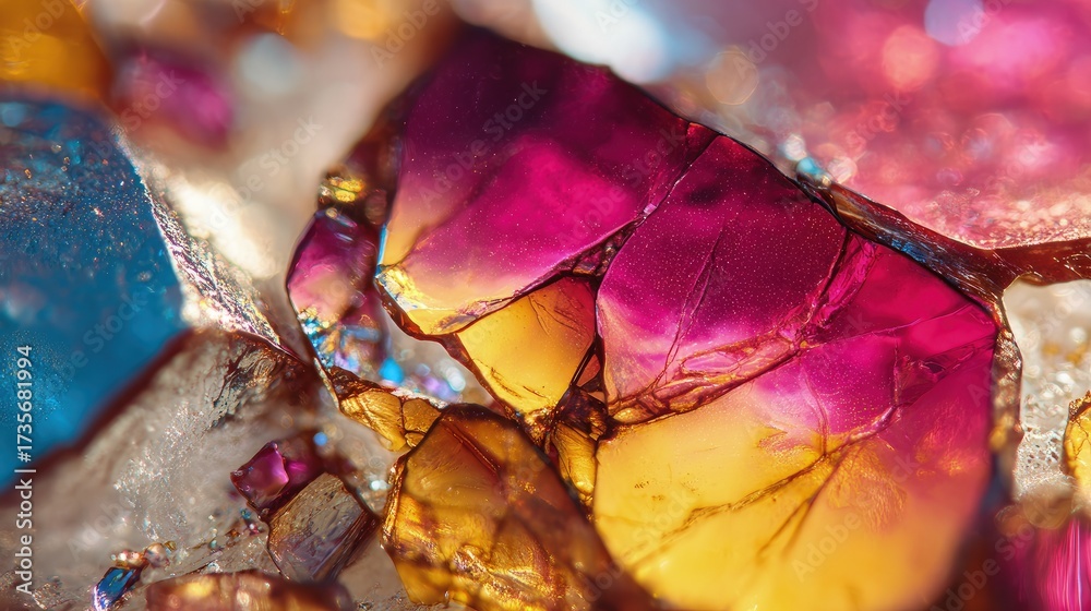 Fototapeta premium Closeup Vibrant Gemstone Colors