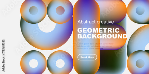 Abstract geometric shapes, vibrant colors, modern design. Text overlay present, promoting further exploration. Clean aesthetic.