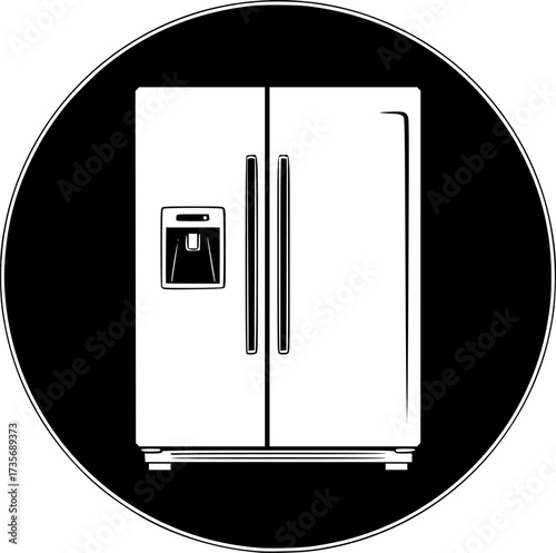 Fridge icon design illustration. icon concept in flat
