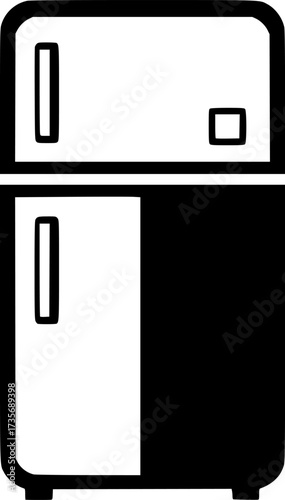Fridge icon design illustration. icon concept in flat
