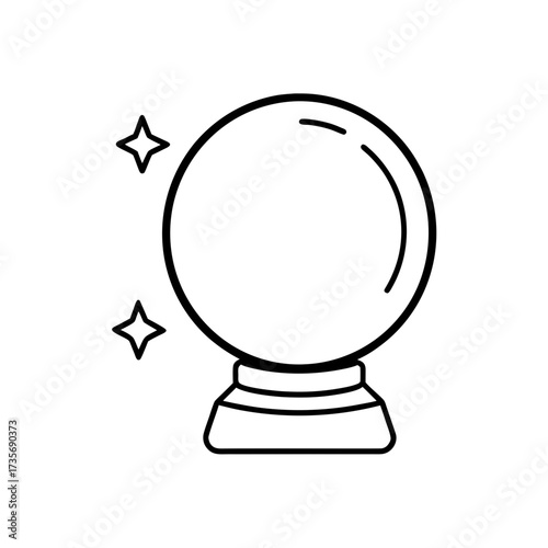 Crystal ball with two stars