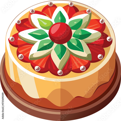 Christmas Fruitcake Traditions rich dark cake with glazed cherry and nut topping