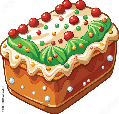 Christmas Fruitcake Traditions elegant golden cake with decorative candied fruits