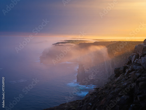 Landscape ocean sea sky nature coast water travel horizon scenic view tourism sunset cliff rocks cloud