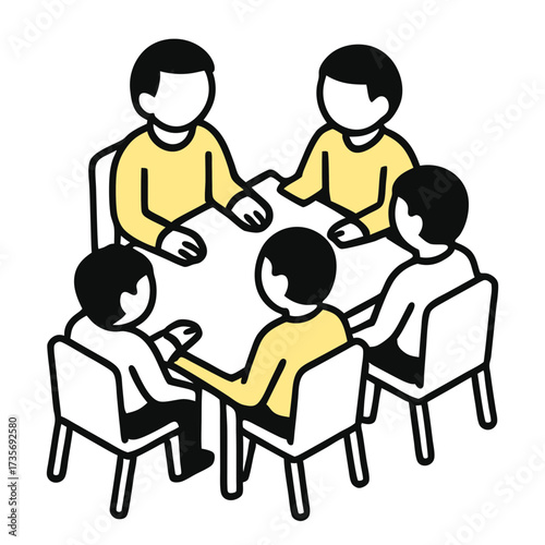 Collaborative team meeting in a professional office setting, showcasing effective teamwork and shared work efforts and strategies