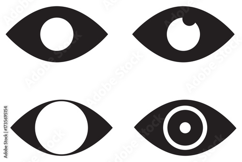 vector eye icon for visible and invisible passwords