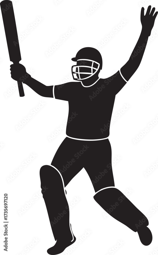 Obraz premium Celebration Pose silhouette vector