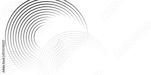 abstract background. black circle lines pattern. Futuristic technology concept. Suit for cover, poster, banner, brochure, header,