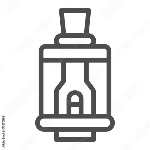 Vape filter line icon, device concept. Vector graphics. Vaping sign on white background, outline style icon for mobile or web design.