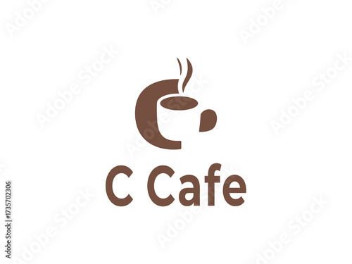 letter C coffee cup logo