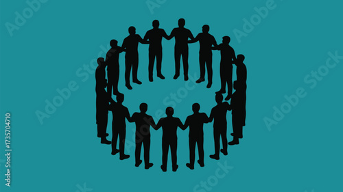 Diverse team members standing together in unity and support, creating a powerful sense of community and belonging in a professional setting