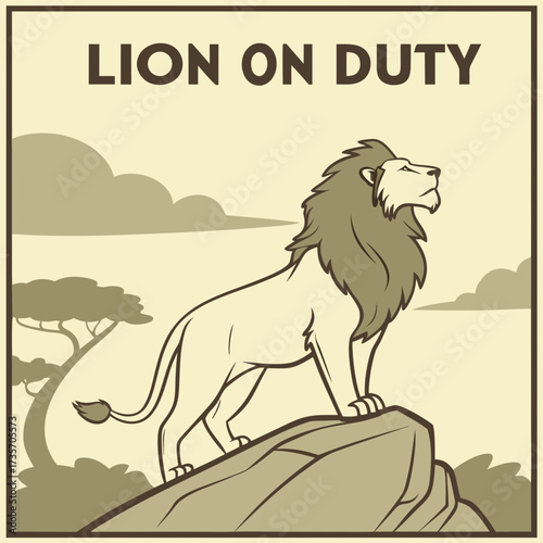 vector illustration of lion