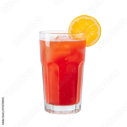 Wallpaper Mural Vibrant Red Juice Drink with Orange Slice Garnish in a Clear Glass PNG Isolated on Transparent Background

 Torontodigital.ca