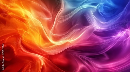 Wallpaper Mural Vivid and colorful waves meld seamlessly into one another.  Torontodigital.ca