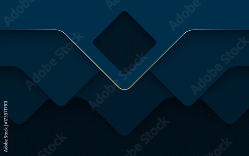 Abstract blue modern background with hexagonal elements