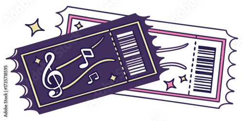 vector illustration of tickets