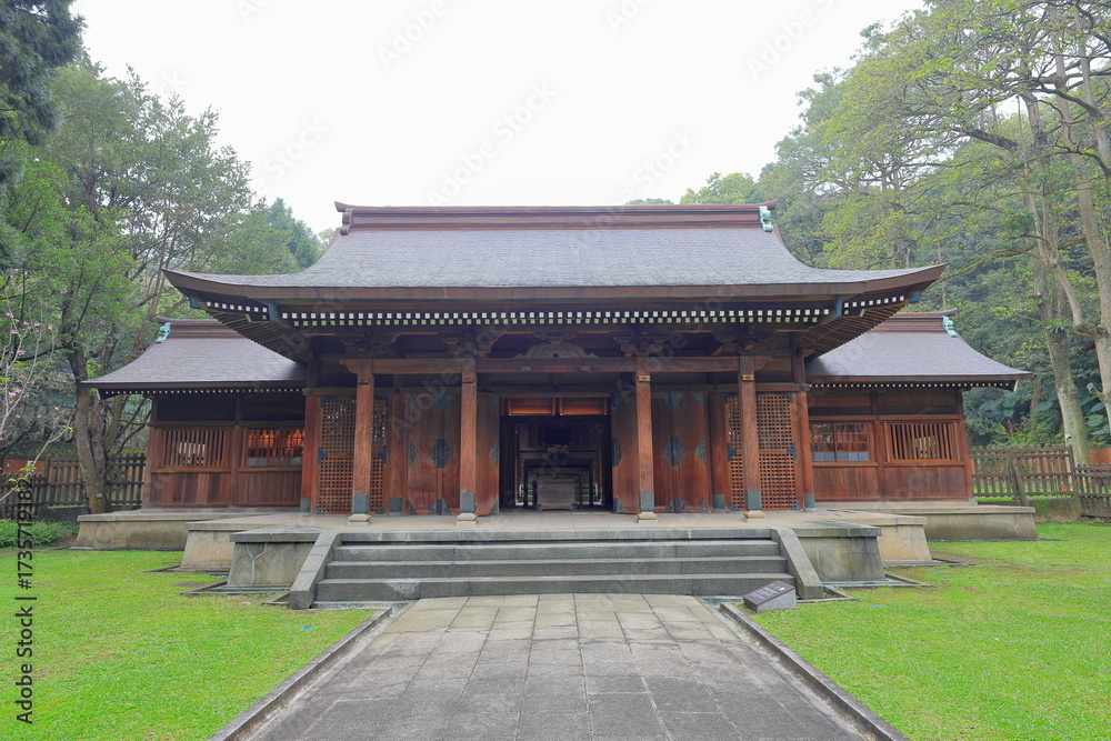 Fototapeta premium Taoyuan Martyrs' Shrine and Cultural Park, Heritage building in Chenggong Rd, Taoyuan District, Taoyuan City, Taiwan