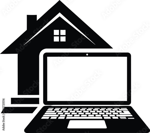 Real Estate Investment Growth Chart on Laptop