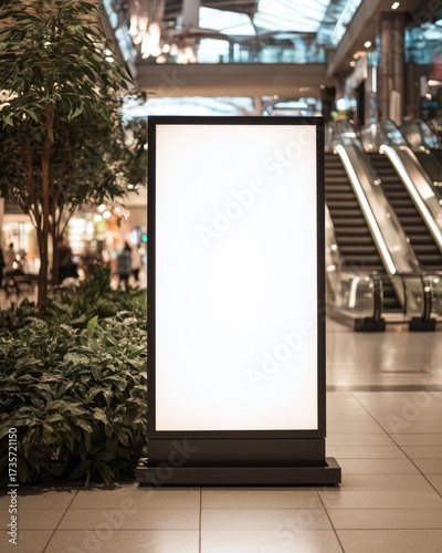Inviting advertisements viewable on the sleek, empty surface.