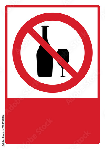 prohibition_safety signs_version 2_no alcoholic drink_your custom message here_portrait_size a4/a3/a2/a1	 
