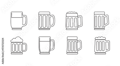 Vector art of beer mugs