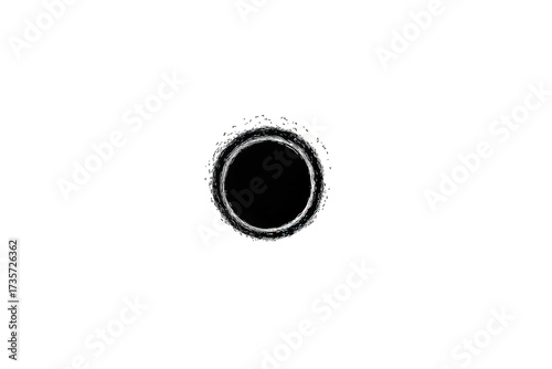 Abstract Grey Circle Particle Design on Transparent Background