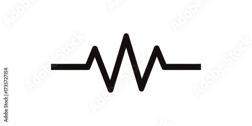 Abstract Waveform Graphic on Black Background