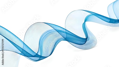 Elegant abstract wave design with vibrant blue hues ideal for modern backgrounds, creating a dynamic and sleek visual effect for technology or corporate projects