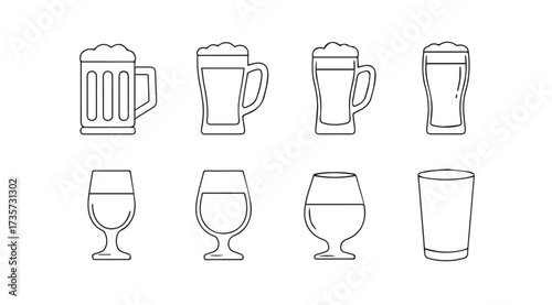 Vector art of beer glass