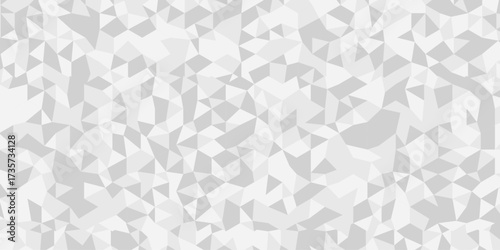 Abstract geometric wall tile and metal cube background triangle wallpaper. Seamless geometric pattern low polygon backdrop background. Gray diamond overlap polygonal background.	
