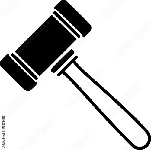 Gavel icon design illustration. icon concept in flat

