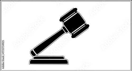 Gavel icon design illustration. icon concept in flat
