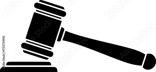 Gavel icon design illustration. icon concept in flat
