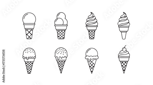 Vector art of ice cream isolated