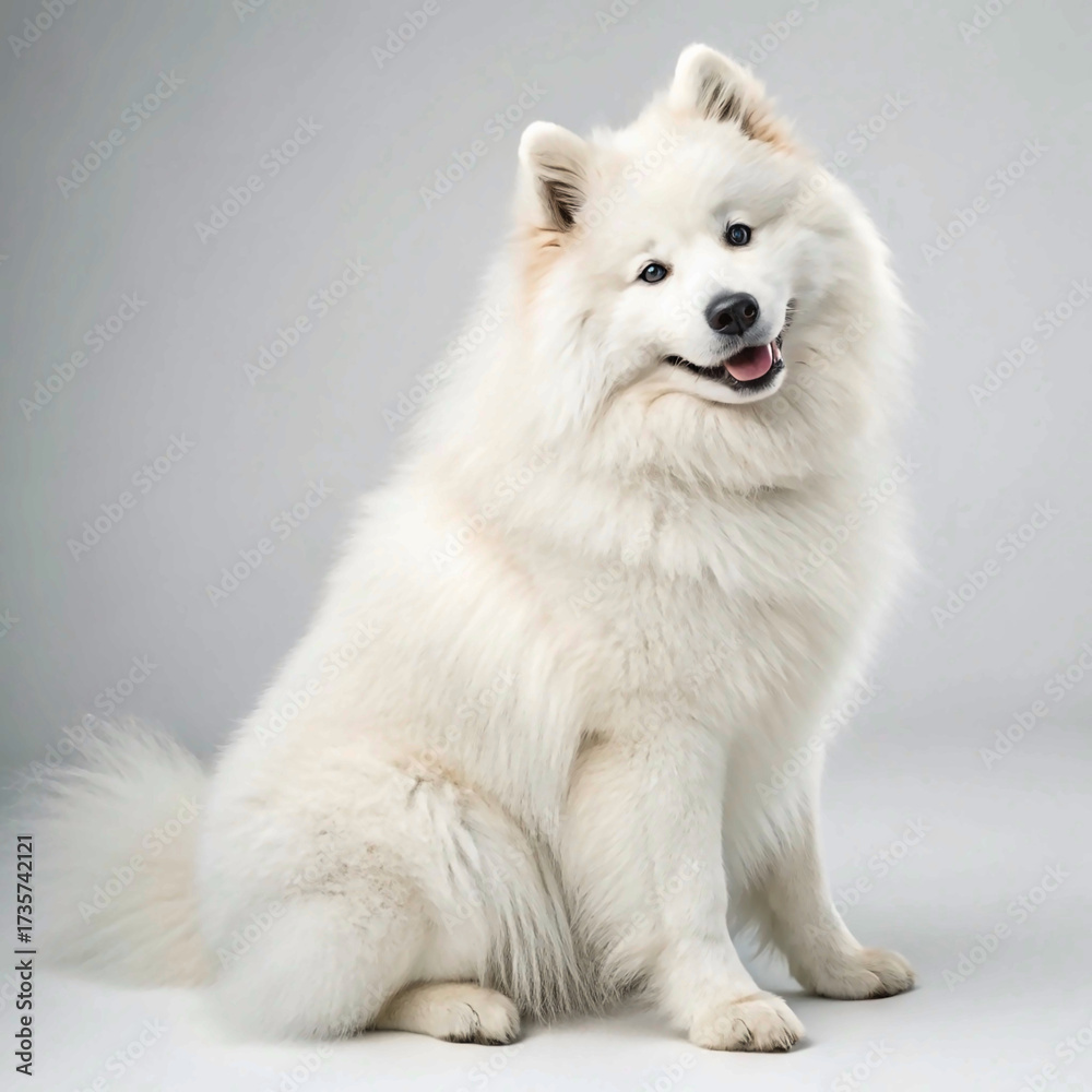 Fototapeta premium white pomeranian puppy