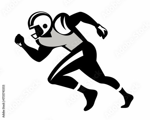 american football player running