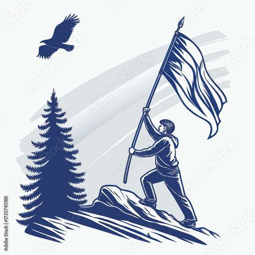 ski resort vector illustration