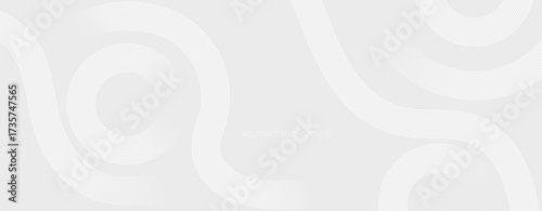 Abstract minimalist white background with circular element pattern