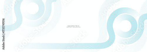 Abstract minimalist white background with circular element pattern