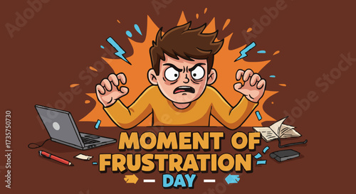 Moment of Frustration day vector illustration, concept