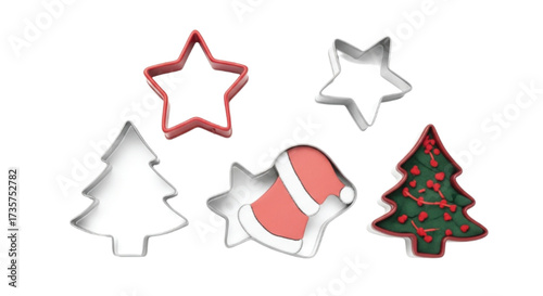 Festive Christmas cookie cutters ready for holiday baking fun