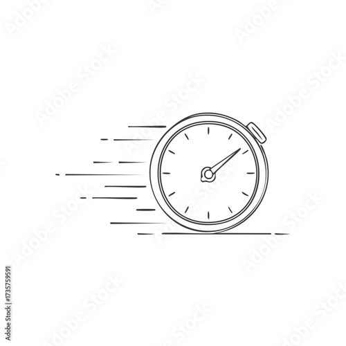 Speedometer icon indicating fast time and movement in progress