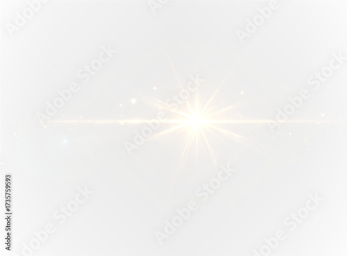 Glowing sunlight PNG flare with bright sunbeam effect