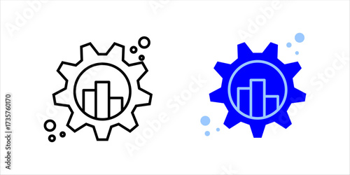 Management Consulting icon set. Strategy Analysis, Business Transformation, Process Improvement, Data Analysis, Market Research, Financial Advisory, Organizational Design, and Change Management icon	
