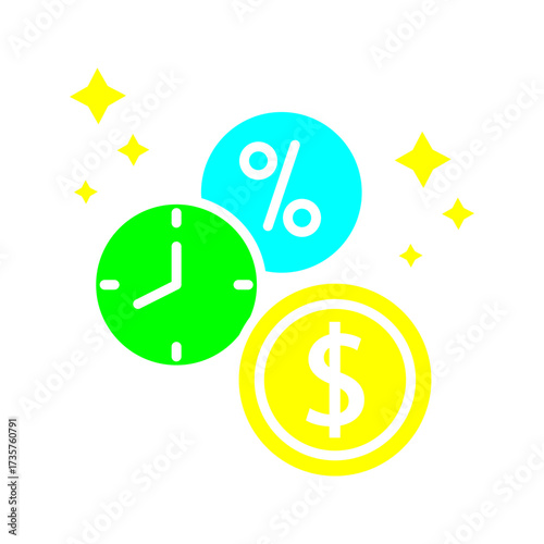 Money management related icon	