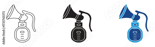 Breast pump icon set on white background , health and medical collection. Health and Medical collection . Vector illustration .