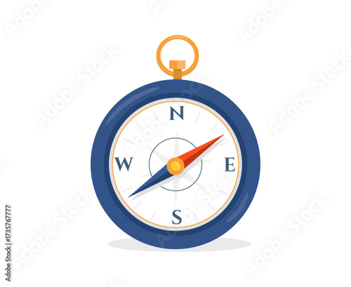 Compass  icon. Navigation symbol. Travel tool
