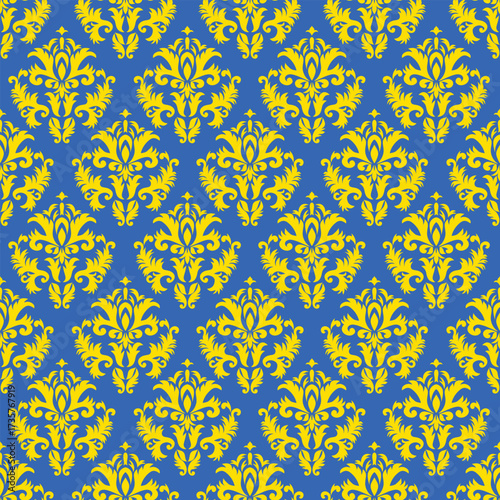 Deep blue backdrop accented by vivid yellow elements in a precise, orderly arrangement, delivering a sense of luxury and energy through bold color contrast.